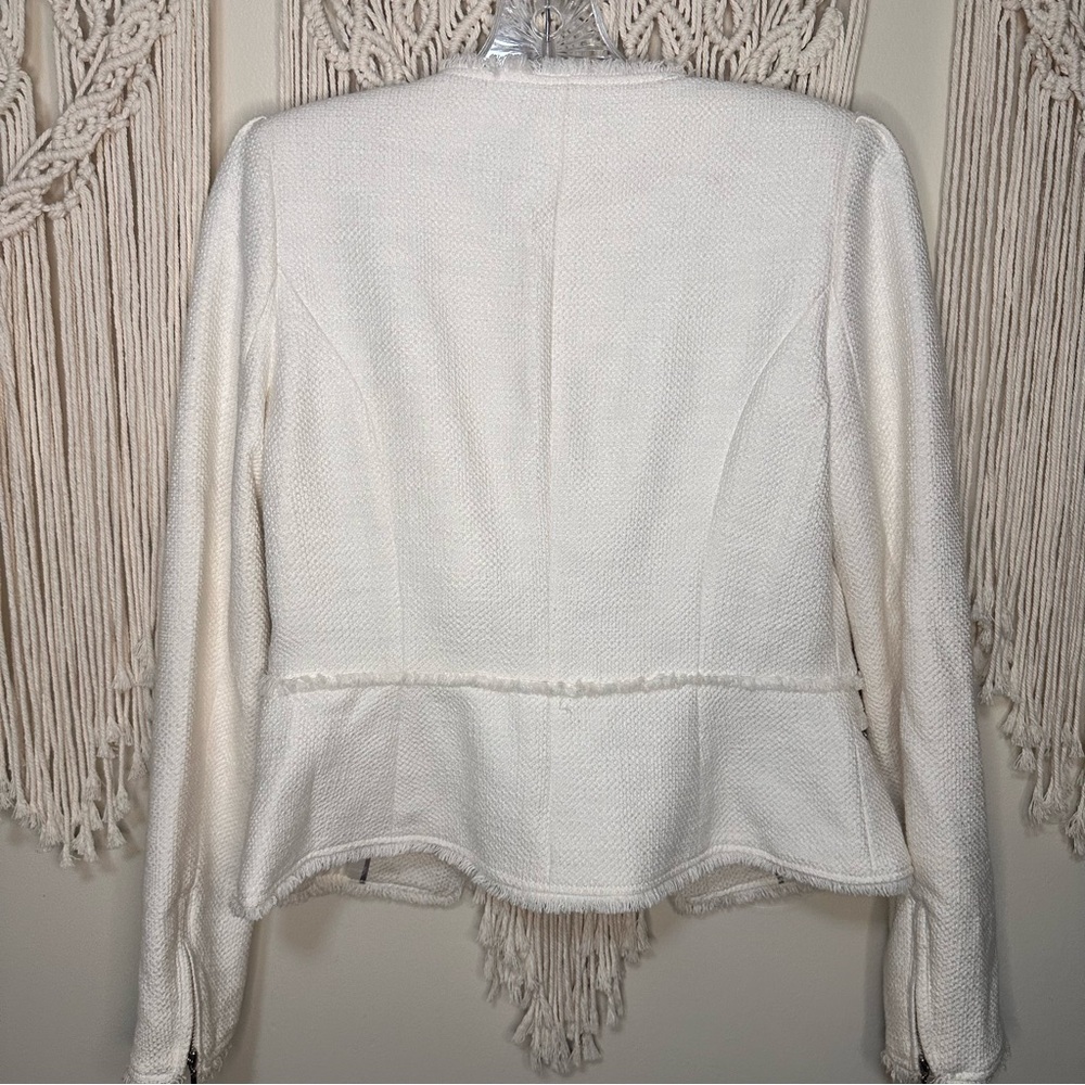 White House Black Market Tweet White Blazer Size 0 - Picture 6 of 6